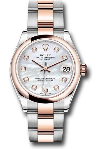 rolex-steel-and-everose-gold-datejust-31-watch-domed-bezel-silver-diamond-dial-oyster-bracelet-278241-mdo