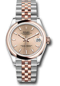 rolex-steel-and-everose-gold-datejust-31-watch-domed-bezel-rose-roman-dial-jubilee-bracelet-278241-roij