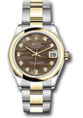 rolex-steel-and-yellow-gold-datejust-31-watch-domed-bezel-dark-mother-of-pearl-diamond-dial-oyster-bracelet-278243-dkmdo