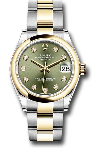 rolex-steel-and-yellow-gold-datejust-31-watch-domed-bezel-olive-green-diamond-dial-oyster-bracelet-278243-ogdo