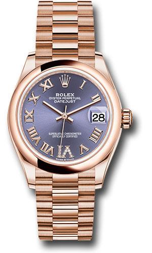 rolex-everose-gold-datejust-31-watch-domed-bezel-aubergine-diamond-six-dial-president-bracelet-278245-aubdr6p