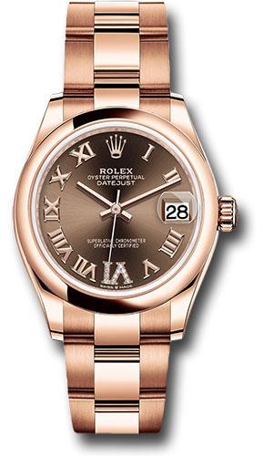 rolex-everose-gold-datejust-31-watch-domed-bezel-chocolate-diamond-six-dial-oyster-bracelet-278245-chodr6o