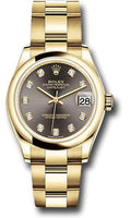 rolex-yellow-gold-datejust-31-watch-domed-bezel-dark-grey-diamond-dial-oyster-bracelet-278248-dkgdo