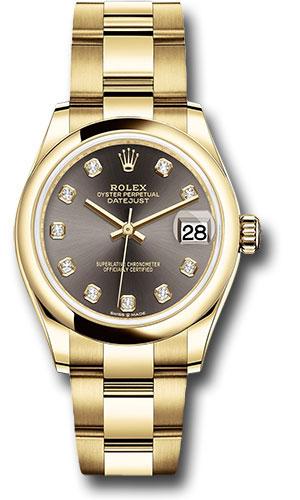 rolex-yellow-gold-datejust-31-watch-domed-bezel-dark-grey-diamond-dial-oyster-bracelet-278248-dkgdo