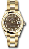 rolex-yellow-gold-datejust-31-watch-domed-bezel-dark-mother-of-pearl-diamond-dial-oyster-bracelet-278248-dkmdo