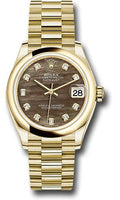 rolex-yellow-gold-datejust-31-watch-domed-bezel-dark-mother-of-pearl-diamond-dial-president-bracelet-278248-dkmdp