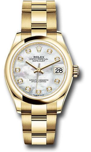 rolex-yellow-gold-datejust-31-watch-domed-bezel-mother-of-pearl-diamond-dial-oyster-bracelet-278248-mdo