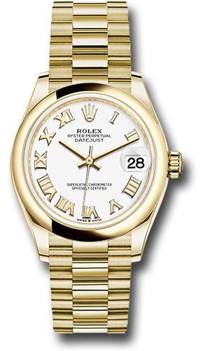 rolex-yellow-gold-datejust-31-watch-domed-bezel-white-roman-dial-president-bracelet-278248-wrp