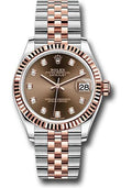 rolex-steel-and-everose-gold-datejust-31-watch-fluted-bezel-white-roman-dial-jubilee-bracelet-278271-chodj