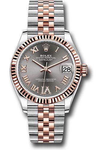 rolex-steel-and-everose-gold-datejust-31-watch-fluted-bezel-mother-of-pearl-diamond-dial-jubilee-bracelet-278271-dkrhdr6j