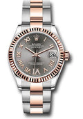 rolex-steel-and-everose-gold-datejust-31-watch-fluted-bezel-mother-of-pearl-diamond-dial-oyster-bracelet-278271-dkrhdr6o