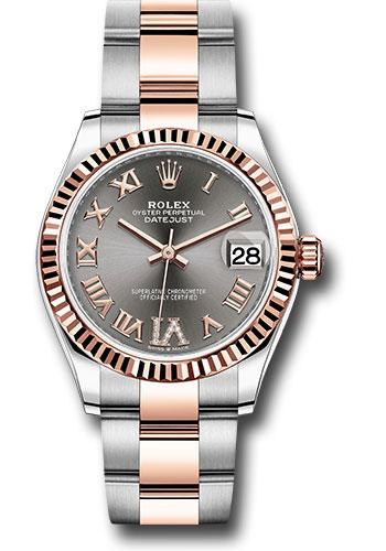 rolex-steel-and-everose-gold-datejust-31-watch-fluted-bezel-mother-of-pearl-diamond-dial-oyster-bracelet-278271-dkrhdr6o