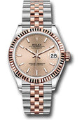 rolex-steel-and-everose-gold-datejust-31-watch-fluted-bezel-rose-roman-dial-jubilee-bracelet-278271-roij