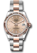 rolex-steel-and-everose-gold-datejust-31-watch-fluted-bezel-rose-index-dial-oyster-bracelet-278271-roio