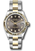 rolex-steel-and-yellow-gold-datejust-31-watch-fluted-bezel-dark-grey-diamond-dial-oyster-bracelet-278273-dkgdo