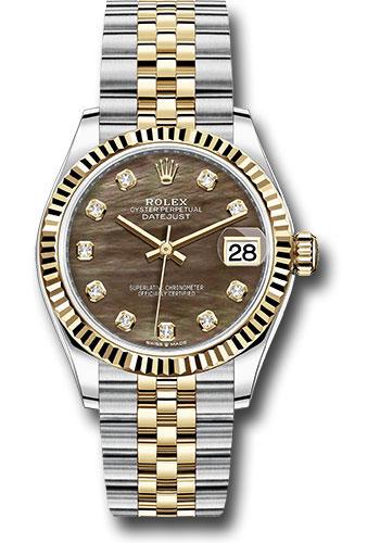 rolex-steel-and-yellow-gold-datejust-31-watch-fluted-bezel-dark-mother-of-pearl-diamond-dial-jubilee-bracelet-278273-dkmdj