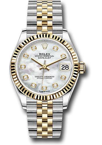 rolex-steel-and-yellow-gold-datejust-31-watch-fluted-bezel-mother-of-pearl-diamond-dial-jubilee-bracelet-278273-mdj