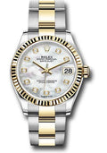 rolex-steel-and-yellow-gold-datejust-31-watch-fluted-bezel-mother-of-pearl-diamond-dial-oyster-bracelet-278273-mdo