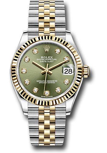 rolex-steel-and-yellow-gold-datejust-31-watch-fluted-bezel-olive-green-diamond-dial-jubilee-bracelet-278273-ogdj
