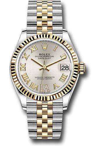 rolex-steel-and-yellow-gold-datejust-31-watch-fluted-bezel-silver-diamond-roman-six-dial-jubilee-bracelet-278273-sdr6j
