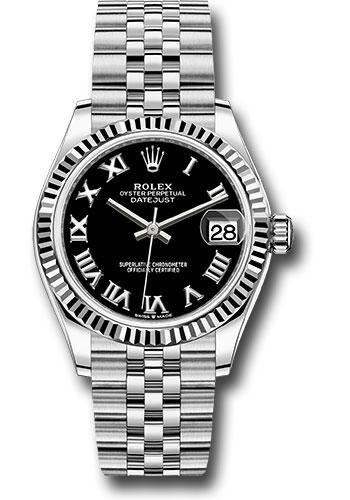 rolex-steel-and-white-gold-datejust-31-watch-fluted-bezel-black-roman-dial-jubilee-bracelet-278274-bkrj