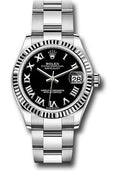 rolex-steel-and-white-gold-datejust-31-watch-fluted-bezel-black-roman-dial-oyster-bracelet-278274-bkro