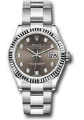 rolex-steel-and-white-gold-datejust-31-watch-fluted-bezel-dark-grey-diamond-dial-oyster-bracelet-278274-dkgdo