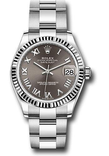 rolex-steel-and-white-gold-datejust-31-watch-fluted-bezel-dark-grey-roman-dial-oyster-bracelet-278274-dkgro