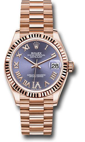 rolex-everose-gold-datejust-31-watch-fluted-bezel-aubergine-diamond-six-dial-president-bracelet-278275-aubdr6p