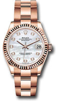 rolex-everose-gold-datejust-31-watch-fluted-bezel-silver-diamond-dial-oyster-bracelet-278275-mdo