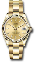 rolex-yellow-gold-datejust-31-watch-fluted-bezel-champagne-index-dial-oyster-bracelet-278278-chio