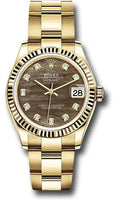 rolex-yellow-gold-datejust-31-watch-fluted-bezel-dark-mother-of-pearl-diamond-dial-oyster-bracelet-278278-dkmdo