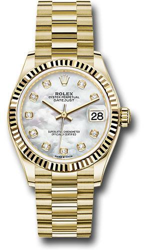 rolex-yellow-gold-datejust-31-watch-fluted-bezel-mother-of-pearl-diamond-dial-president-bracelet-278278-mdp
