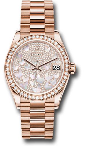 rolex-everose-gold-datejust-31-watch-diamond-bezel-diamond-paved-butterfly-dial-president-bracelet-278285rbr-pmopbp