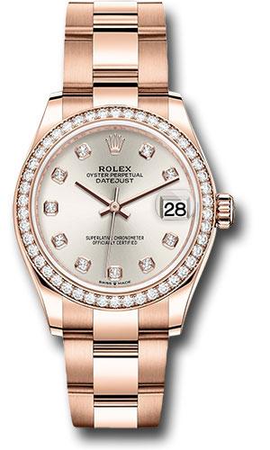 rolex-everose-gold-datejust-31-watch-diamond-bezel-silver-diamond-dial-oyster-bracelet-278285rbr-sdo