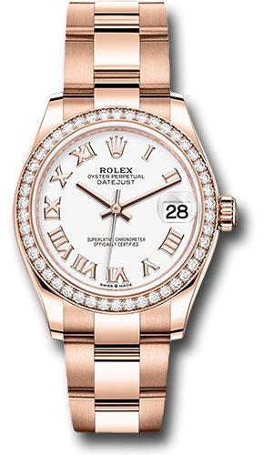 rolex-everose-gold-datejust-31-watch-diamond-bezel-white-roman-dial-oyster-bracelet-278285rbr-wro