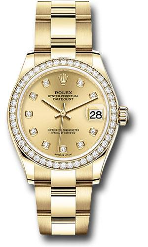 rolex-yellow-gold-datejust-31-watch-diamond-bezel-champagne-diamond-dial-oyster-bracelet-278288rbr-chdo