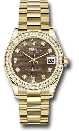 rolex-yellow-gold-datejust-31-watch-diamond-bezel-dark-mother-of-pearl-diamond-dial-president-bracelet-278288rbr-dkmdp