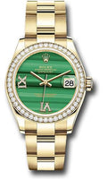 rolex-yellow-gold-datejust-31-watch-diamond-bezel-malachite-diamond-six-and-nine-dial-oyster-bracelet-278288rbr-madr69o