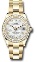 rolex-yellow-gold-datejust-31-watch-diamond-bezel-mother-of-pearl-diamond-dial-oyster-bracelet-278288rbr-mdo