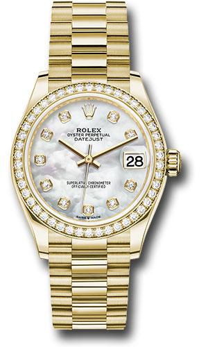 rolex-yellow-gold-datejust-31-watch-diamond-bezel-mother-of-pearl-diamond-dial-president-bracelet-278288rbr-mdp