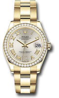 rolex-yellow-gold-datejust-31-watch-diamond-bezel-silver-diamond-six-dial-oyster-bracelet-278288rbr-sdr6o