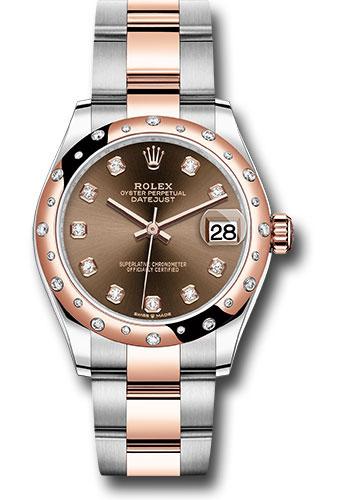 rolex-steel-and-everose-gold-datejust-31-watch-24-diamond-bezel-white-roman-dial-oyster-bracelet-278341rbr-chodo