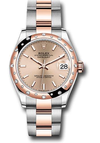 rolex-steel-and-everose-gold-datejust-31-watch-24-diamond-bezel-rose-roman-dial-oyster-bracelet-278341rbr-roio