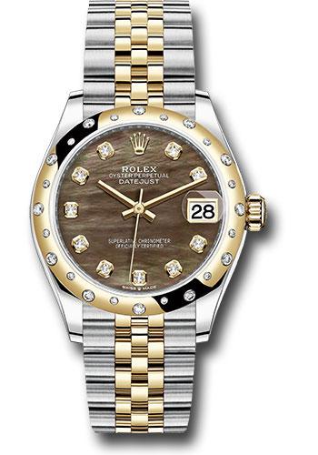 rolex-steel-and-yellow-gold-datejust-31-watch-domed-diamond-bezel-dark-mother-of-pearl-diamond-dial-jubilee-bracelet-278343-dkmdj