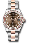 rolex-steel-and-everose-gold-datejust-31-watch-46-diamond-bezel-chocolate-diamond-dial-oyster-bracelet-278381rbr-chodo