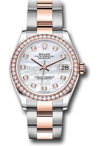 rolex-steel-and-everose-gold-datejust-31-watch-46-diamond-bezel-mother-of-pearl-diamond-dial-oyster-bracelet-278381rbr-mdo