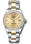 rolex-steel-and-yellow-gold-datejust-31-watch-diamond-bezel-champagne-diamond-dial-oyster-bracelet-278383rbr-chdo