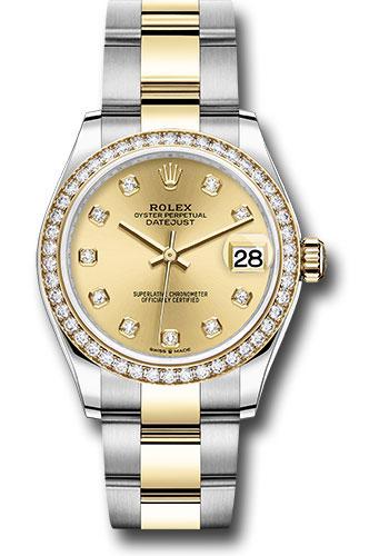 rolex-steel-and-yellow-gold-datejust-31-watch-diamond-bezel-champagne-diamond-dial-oyster-bracelet-278383rbr-chdo