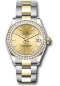 rolex-steel-and-yellow-gold-datejust-31-watch-diamond-bezel-champagne-index-dial-oyster-bracelet-278383rbr-chio